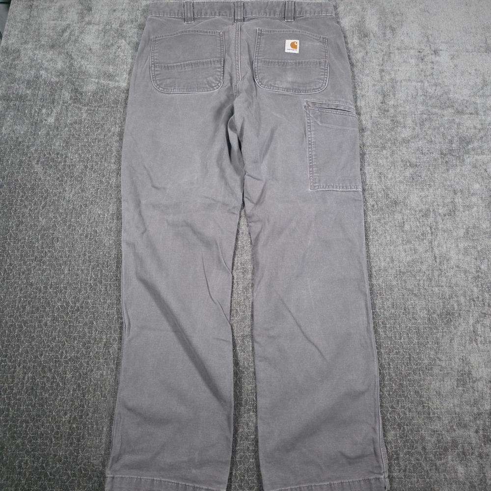 Carhartt Rugged Flex Relaxed Fit Canvas Work Pants Gray 34x32 102291-039